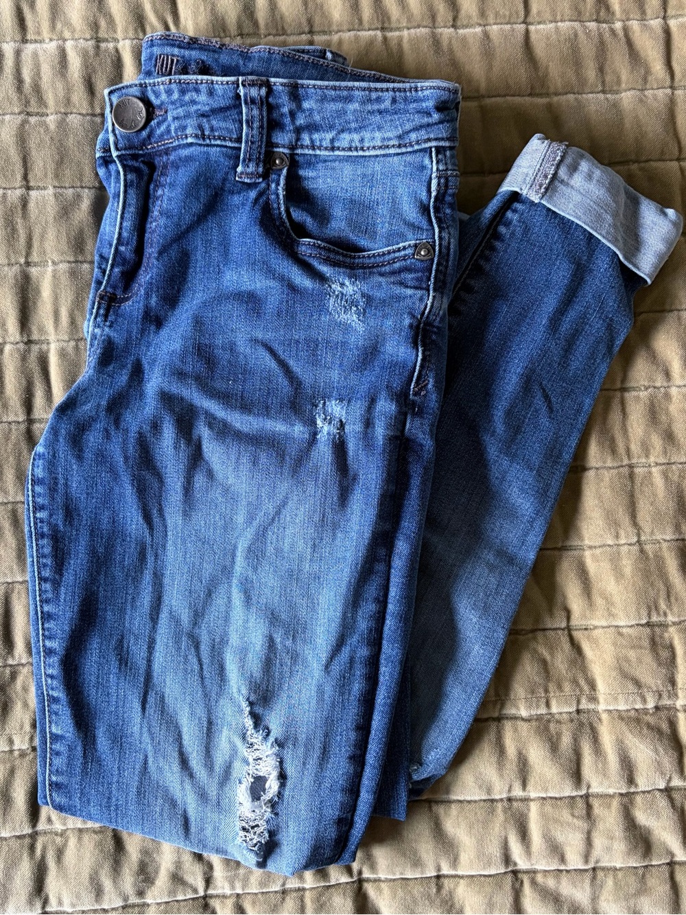 Kut From The Kloth Mia Jeans Womens 6 Blue High Rise Skinny Denim Toothpick